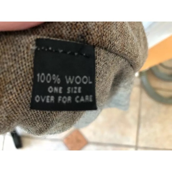 Krista Larson Brown gray wool cardigan-OOAK! - Picture 7 of 8